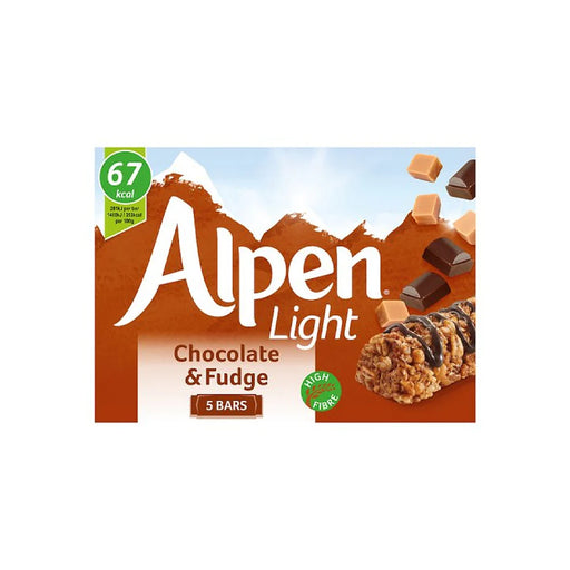 ALPEN LIGHT CHOCOLATE & FUDGE 5 BARS 95G