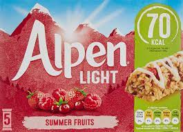 ALPEN LIGHT SUMMER FRUITS 5 BARS 95G