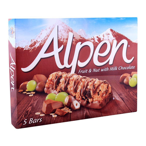 ALPEN FRUIT & NUT WITH MILK CHOCOLATE 5 BARS 145G