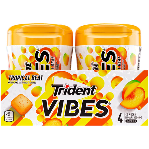 TRIDENT VIBES TROPICAL BEAT 40PCS SUGAR FREE