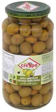 CRESPO WHOLE GREEN OLIVES 907G