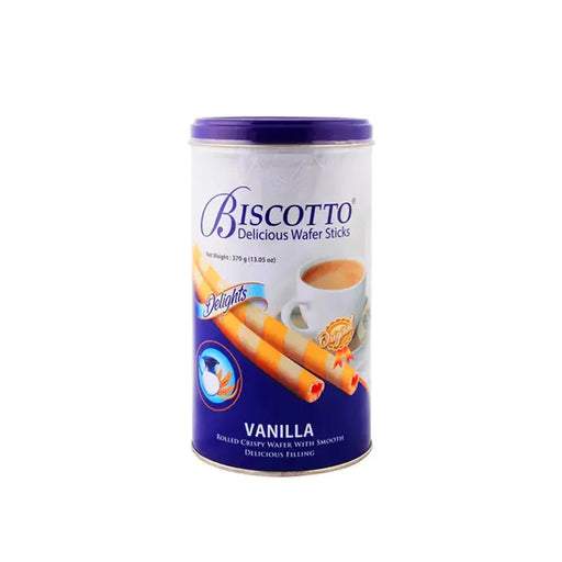 BISCOTTO WAFER STICKS VANILLA 125G TIN