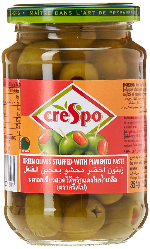 CRESPO GREEN STUFFED OLIVES 354G