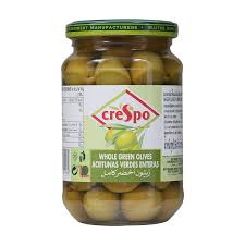 CRESPO WHOLE GREEN OLIVES BRINE 354G