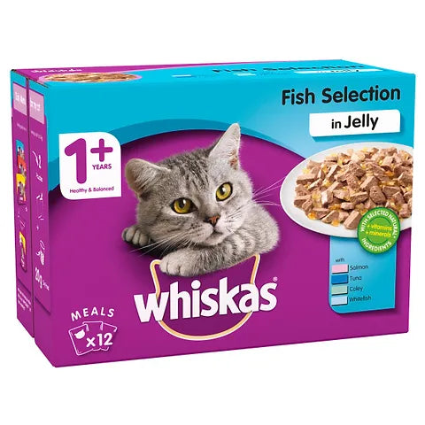WHISKA'S 1+ POUCH FISH SELECTION 100G