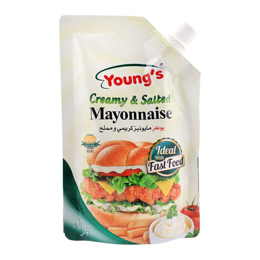 YOUNGS CREAMY & SLATED MAYONNAISE POUCH 200ML