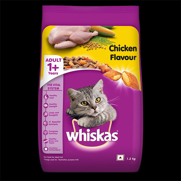 WHISKAS BAG (1.2KG) CHICKEN (ADULT)