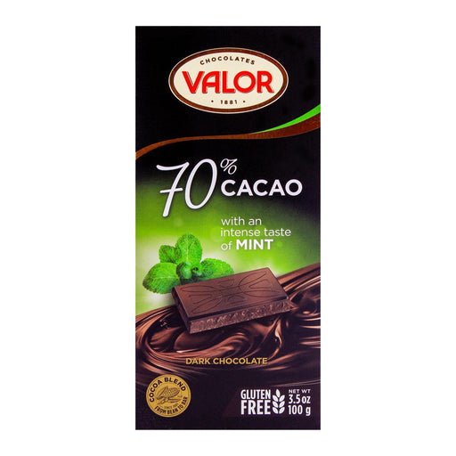 VALOR 70% DARK CHOCOLATE MINT 100G