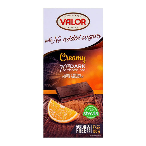 VALOR 70% DARK CHOCOLATE ORANGE S/FREE100G