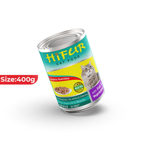 HIFUR FISH & VEGETABLES  CAT FOOD 400GM