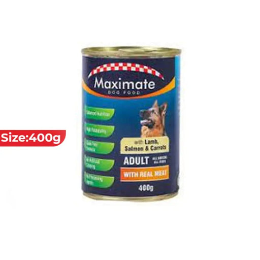 MAXIMATE LAMB, SALMON & CARROTS DOG FOOD 400 GM