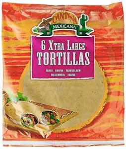 ANTINA MAXICAN FLOUR TORTILLAS LARGE6 360GM