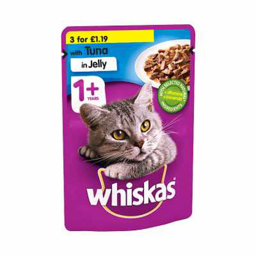 WHISKAS TUNA JELLY 100GM POUCH