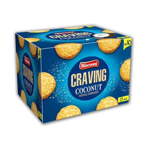 BISCONNI CRAVING COCONUT RS 10 BOX