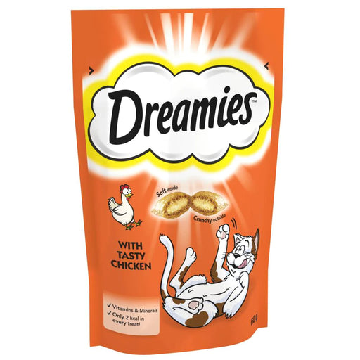 DREAMIES TASTY CHICKEN CAT FOOD POUCH 60GM