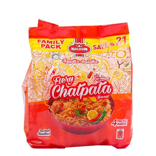KOLSON NOODLES FIERY CHATPATA FAMILY PACK 4PCS