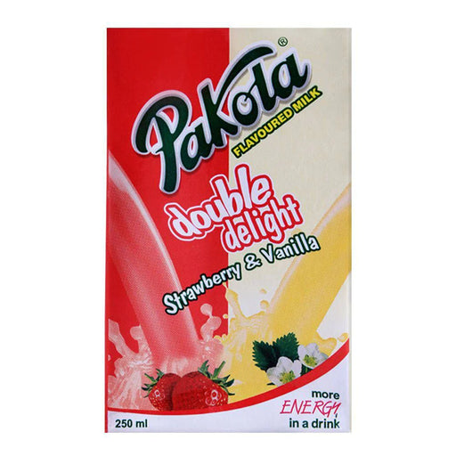 Pakola Double Delight Strawberry & Vanilla Flavoured Milk (250 ml)