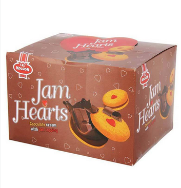 KOLSON JAM HEARTS CHOC & VAN 12's B/P