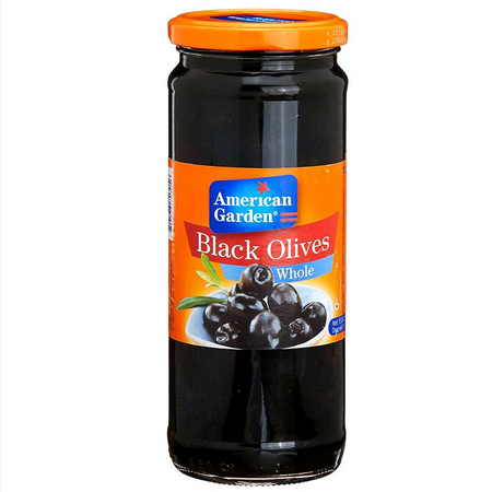 A/G BLACK OLIVES WHOLE 450GM