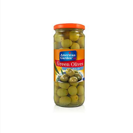 A/G GREEN WHOLE OLIVES 450GM