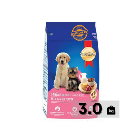 SMARTHEART PUPPY FOOD 3KG BEEF