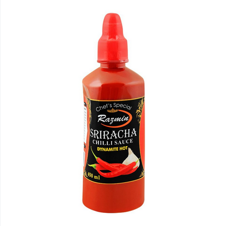 RAZMIN SRIRACHA CHILLI SAUCE  DYNAMITE HOT 450ML