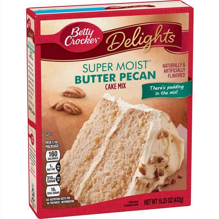 BETTY CROCKER SUPER MOIST BUTTER PECAN CAKE 432G