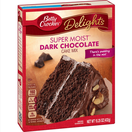 BETTY CROCKER SUPER MOIST DARK CHOCOLATE CAKE 432G