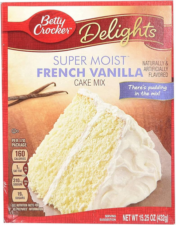 BETTY CROCKER SUPER MOIST FRENCH VANILLA CAKE 432G