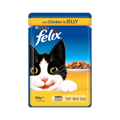 FELIX CAT FOOD CHICKEN IN JELLY 100GM
