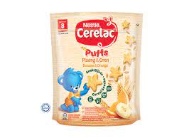 NESTLE CERELAC NUTRI PUFFS BANANA ORANGE 50GM
