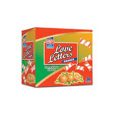 AP LOVE LETTERS ORANGE 12PCS RS:5