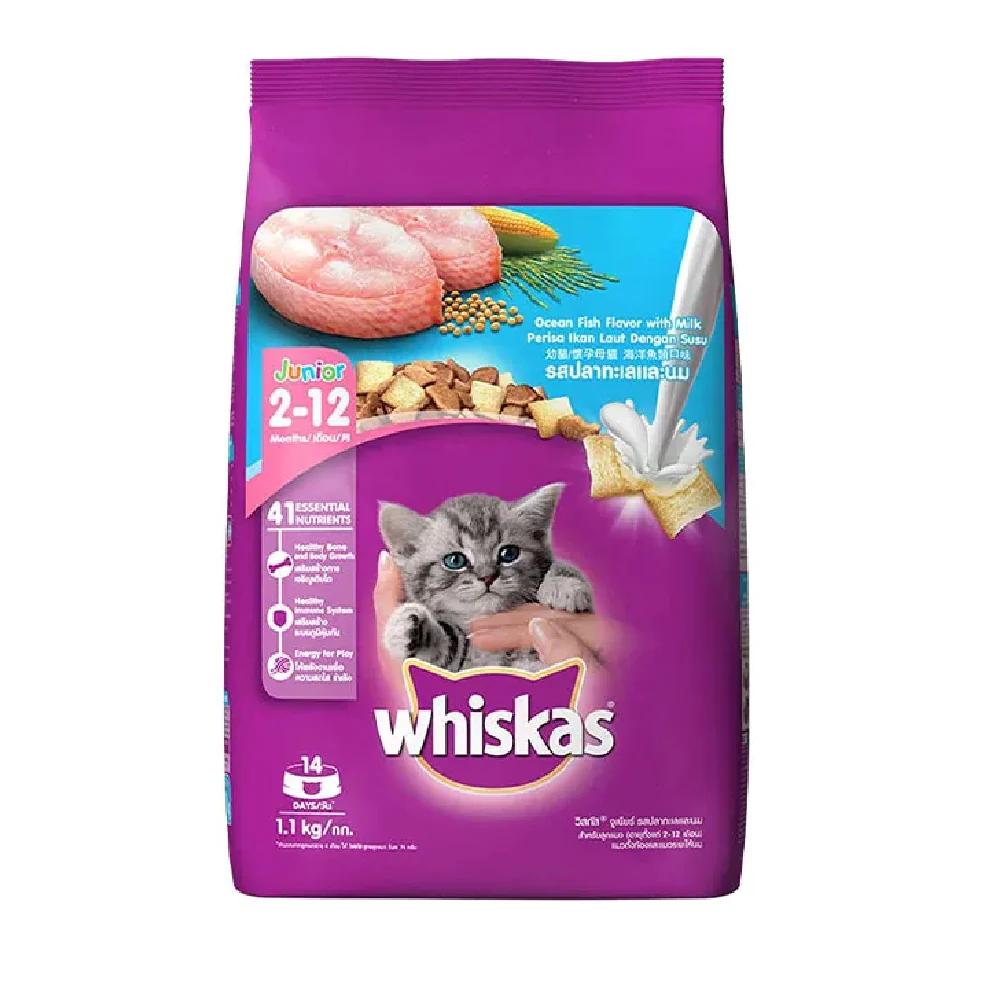 WHISKAS OCEAN FISH W/MILK 1.1KG