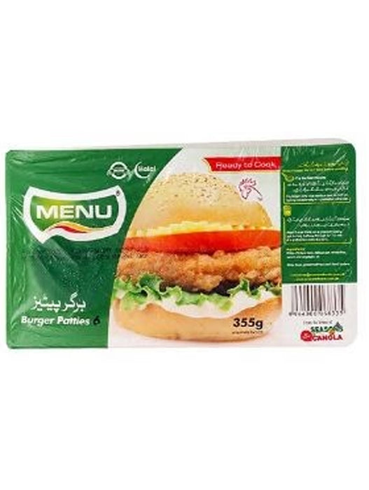 MENU CHICKEN BURGER PATTIES 355GM 06PCS