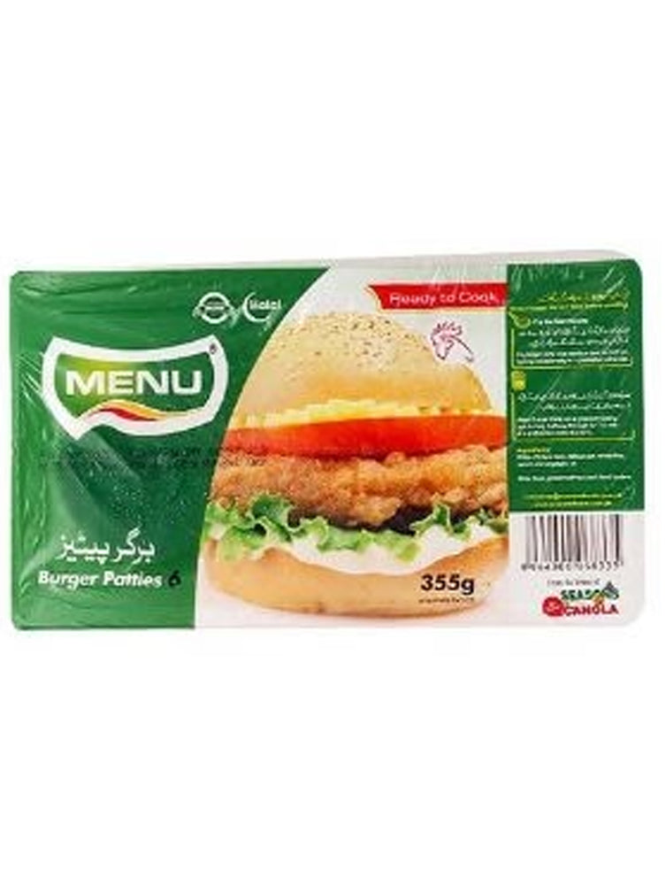 MENU CHICKEN BURGER PATTIES 355GM 06PCS