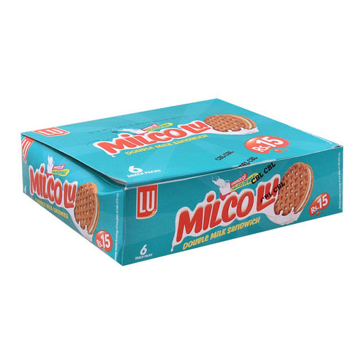 LU MILCO LU DOUBLE MILK SANDWICH SNACK PACKS BOX 6'S