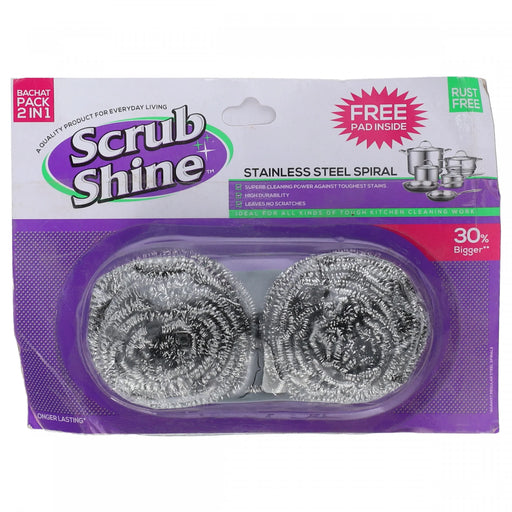 SCRUB SHINE STAINLESS STEEL 2IN1 BACHAT PACK