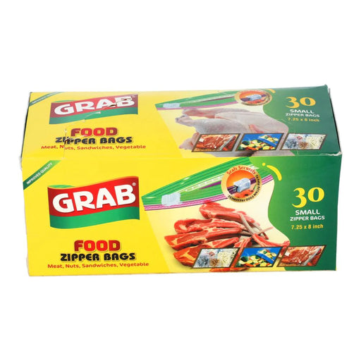 GRAB FOOD ZIPPER BAGS 30'S SMALL