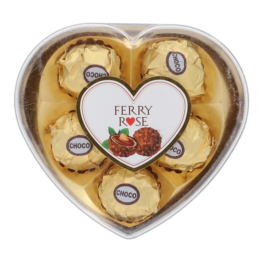 Ferry Rose Chocolate Heart Shape Box T-5 62.5 GM