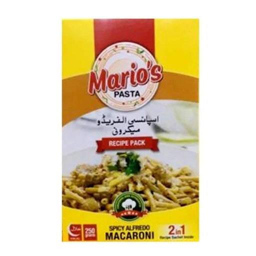 MARIO'S PASTA SPICY ALFREDO MACARONI 250GM BOX