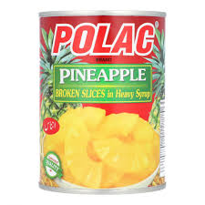 POLAC PINEAPPLE BROKEN SLICES IN HEAVY SYRUP 454GM