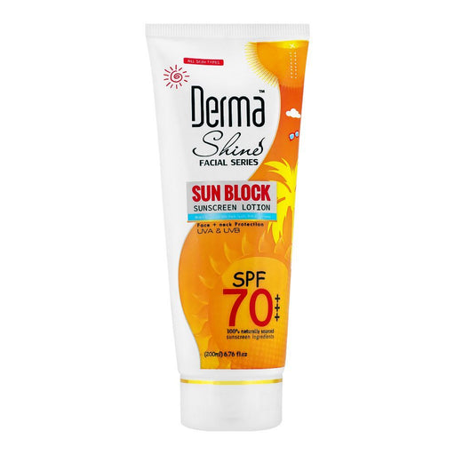 Derma Shine Sun Block SPF70 Sunscreen Lotion (200ml)