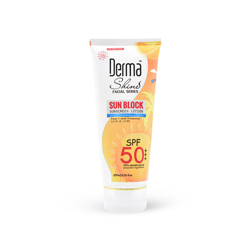 Derma Shine Sun Block SPF50 Sunscreen Lotion (200ml)