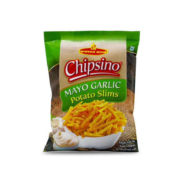 UNITED KING CHIPSINO MAYO GARLIC POTATO SLIMS 75GM