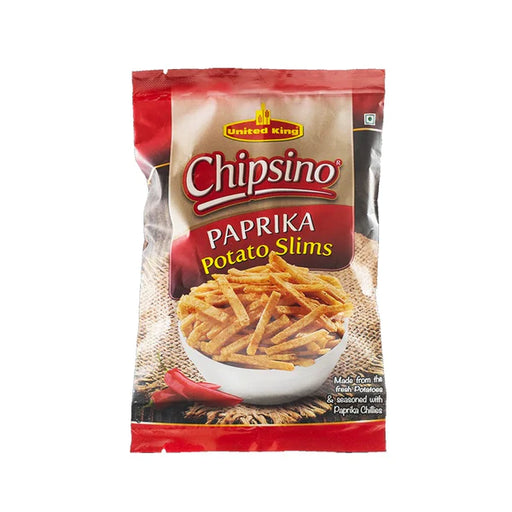 UNITED KING CHIPSINO PAPRIKA POTATO SLIMS 26GM
