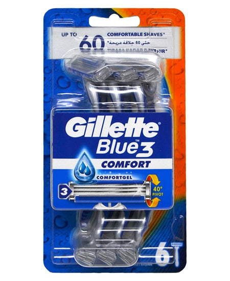 Gillette Blue 3 Razor 6Pcs