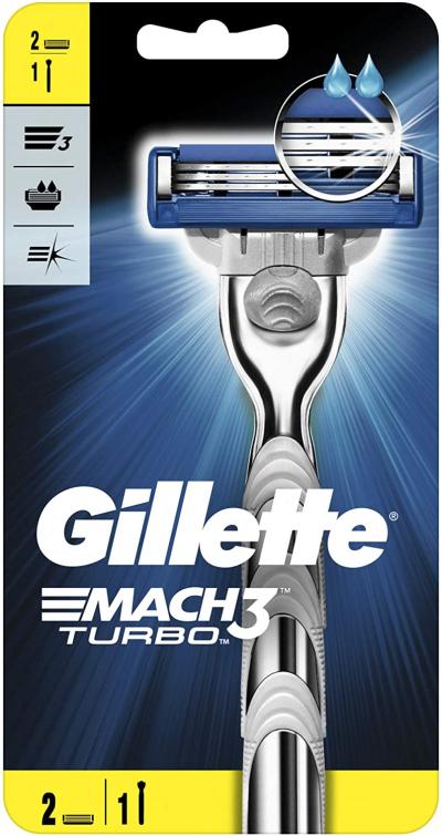 Gillette Mach3 Turbo Razor+2 Blade Refills