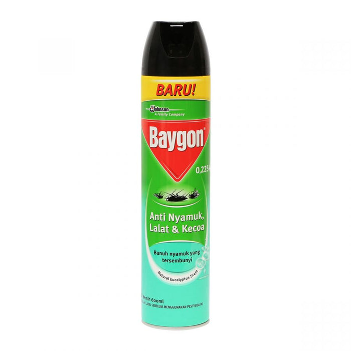 BAYGON AEROSOL GREEN NATURAL EUCALYPTUS SCENT 600ML