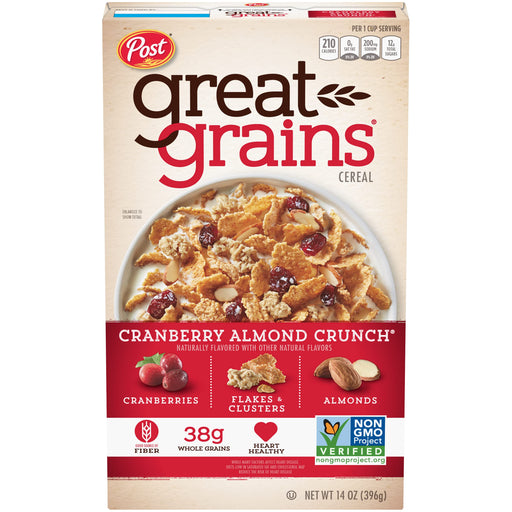 GREAT GRAINS CEREAL CRANBERRY ALMOND CRUNCH 396G