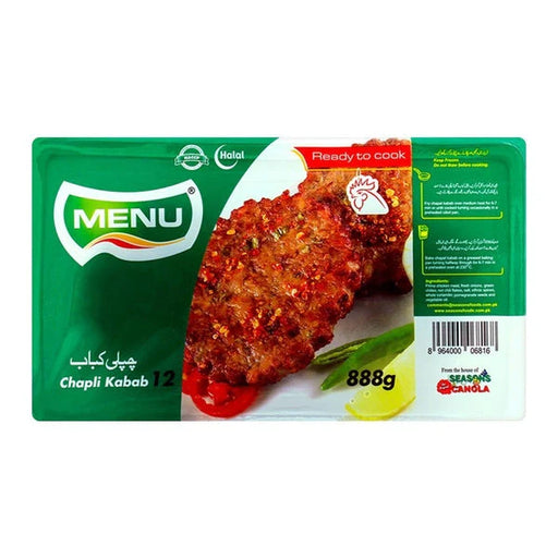 MENU CHICKEN CHAPLI KABAB 888GM 12PCS